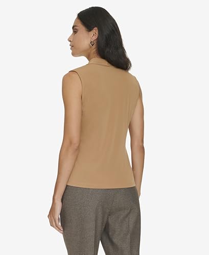 Image of Calvin Klein Women's Sleeveless V-Neck Blouse