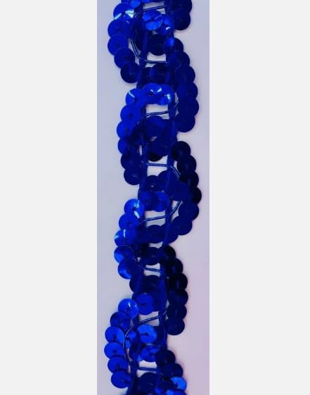 Generic 1 Pcs Royal 1"" Sequin Trim for Decorative 9 Yards - Rk8