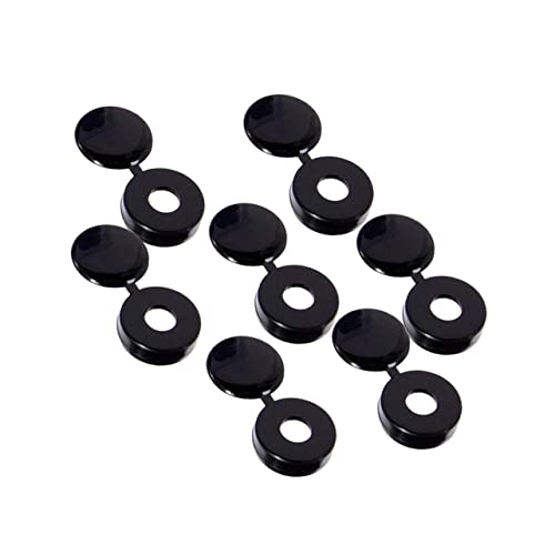 50 piezas Tapa Negra para Tornillos de Llanta de Auto para Bicicleta Decorativa Protección miniatura 5