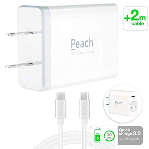 USB C Charger, [UL Listed] 30W Power Direct (PD) Fast Adaptive Wall Adapter Charger for Nokia 8 V 5G UW Bundled with 6FT (2M) PD USB C to USB C Cable