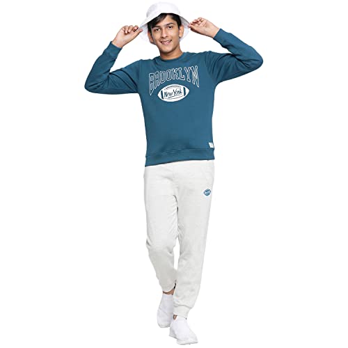 Image of Li'l Tomatoes Boys Fleece Winter Tracksuit Set | Full Sleeve Sweatshirt & Track Pant | Soft & Warm | 7-16 Years