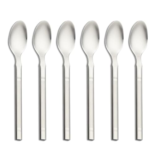 VANRA Kleine Kaffeelöffel, Teelöffel, 6 Stück, Mini-Dessertlöffel, Edelstahl, Teelöffel, Besteck, Vorspeise, Latte, Espressolöffel, 13,5 cm