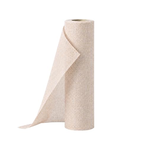 G.schmückt Tischläufer Jute-Leinen-Optik Tischband auf Rolle individuell zuschneidbar Dekoband für Hochzeit Taufe & Geburtstag (Natural Beige 6 Meter Rolle / 30 cm Breit)