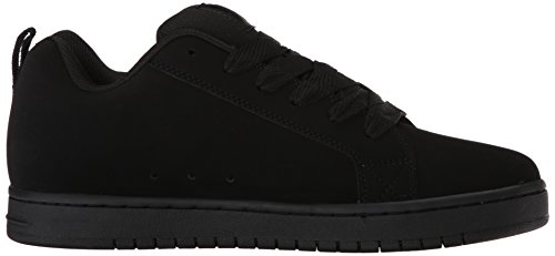 DC Men's Court Graffik SE Skate Shoe,Black Destroy Wash,11.5 D US - Thumbnail 7