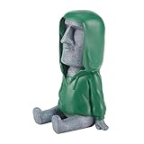 Photo Gallery inacmwih statua a forma di testa di moai, isola di pasqua, per libreria, scrivania, camera da letto, grigio e verde Photo Gallery inacmwih statua a forma di testa di moai, isola di pasqua, per libreria, scrivania, camera da letto, grigio e verde