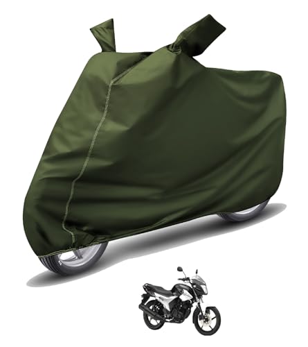 Image of Auto Hub Waterproof Bike Cover Compatible with Yamaha SZ-R Dustproof, UV Protection Two Wheeler Bike SZ-R Cover - Green