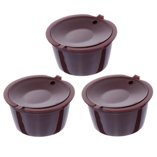 Lurrose 3 piezas Filtros de Cápsulas de Café Reutilizables Tazas Filtro Plástico Compatibles con Gusto Malla Fina para Café Fácil Instalación y Uso Económico