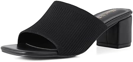 Shoe'N Tale Heeled Sandals For Women Square Open Toe Heeled Mules...