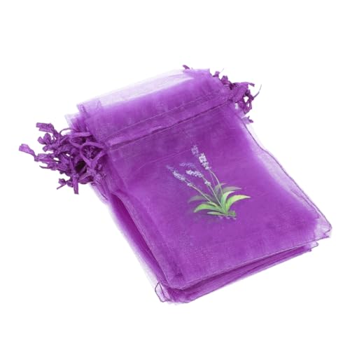 Bolsas Organza Lavanda 20 Unidades, Cierre Cordón Fácil miniatura 1