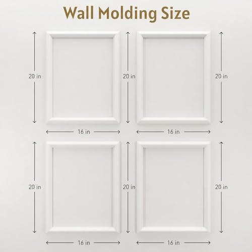 Peel and Stick Wall Molding Set,4 Frames, 16 x 20 Inch by Yandyn - Used condition - Image 2