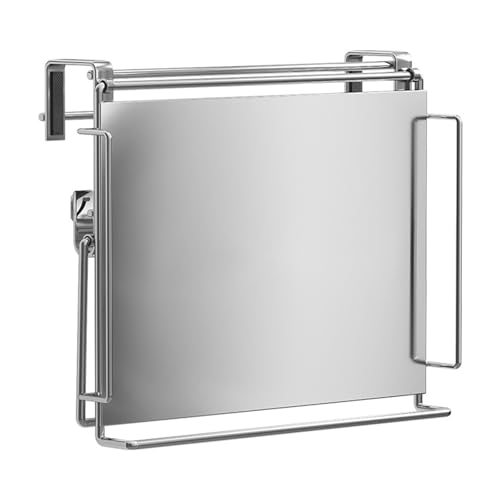 aichilra Extensión de encimera, estante de cocina, acero inoxidable, plegable, armario de cocina, estante para especias, organizador para armarios más superficie de almacenamiento