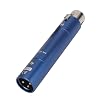Phefop Inline Microphone Preamp, 28dB Gain Dynamic Active Mic Booster with XLR Connector 48V Power for Recording Broadcasting Live Streaming (Blue) #3