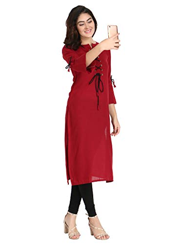 Image of DHRUVI TRENDZ Women's Rayon Kurta