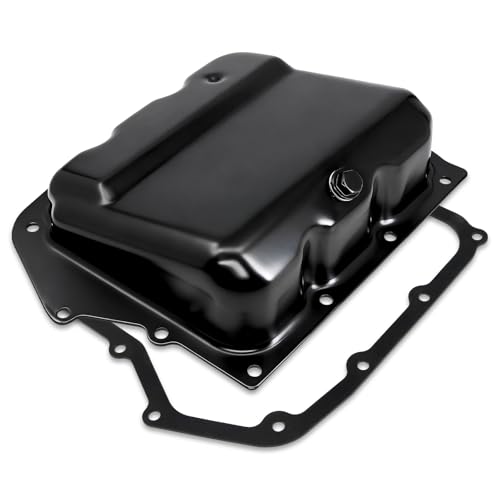Transmission Oil Pan with Drain Plug & Gasket Compatible with Chrysler Pacifica 200 Sebring Town Country & Dodge Avenger Journey Grand Caravan 62TE 6-Speed Automatic Transmission Replace# 265-833