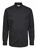SELECTED HOMME BLACK Herren SLHSLIMMICHIGAN Shirt LS B NOOS Hemd, L