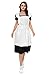 LilMents Retro Adjustable Ruffle Apron with Pockets, Small to Plus Size Ladies (White)
