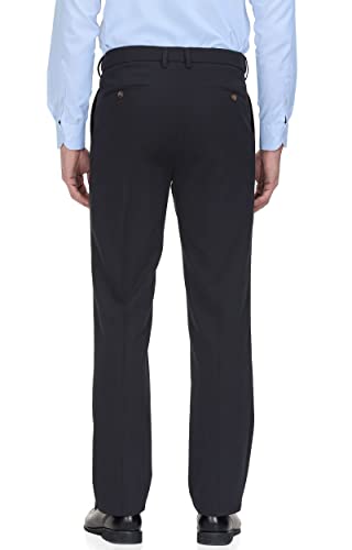 Soojun Men's Classic Fit Hidden Expandable Waist Flat Front Dress Pant2
