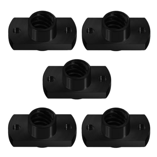 MAGICLULU 5pcs Pom Nut Lead Screw Nut Kit for Printer Lead Screw Pitch Stainless Steel Machined Edge