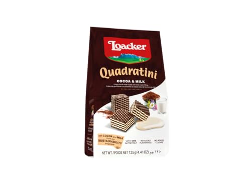 Image of Loacker Quadratini Cocoa & Milk 125Grams - Italy