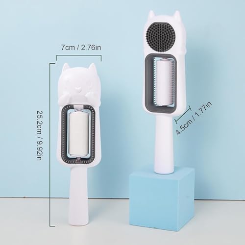 Image of Cat Sticky Brush Dog Hair Clean Tool | Pet Rolling Hair Cleaner Comb | Reusable Efficient Pet Hair Wiper Tool | Cat Grooming Accessory | Hair Removal Brush for Cat, Dog, Pet (1 Pc)