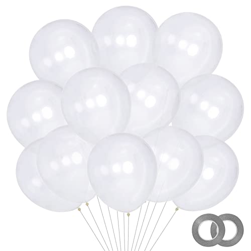 Image of 200pcs Clear Balloons 5 Inch, Small Mini Latex Balloons for Party Birthday Baby Shower Anniversary Festival Arch Garland Decoration