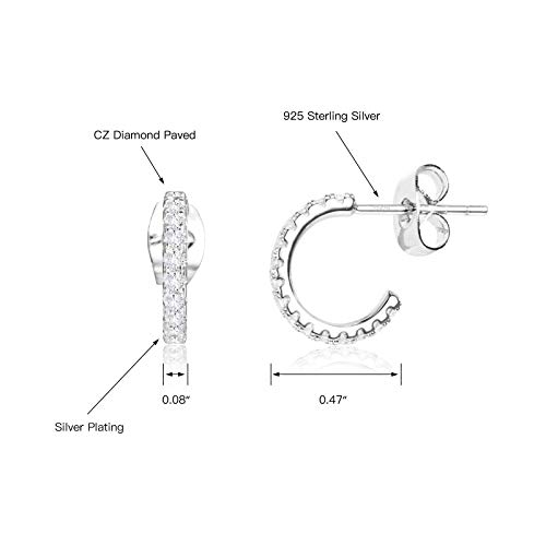 Small Open Hoop Earrings for Women Hypoallergenic Sterling Silver Hoops Open Hoop Earrings3