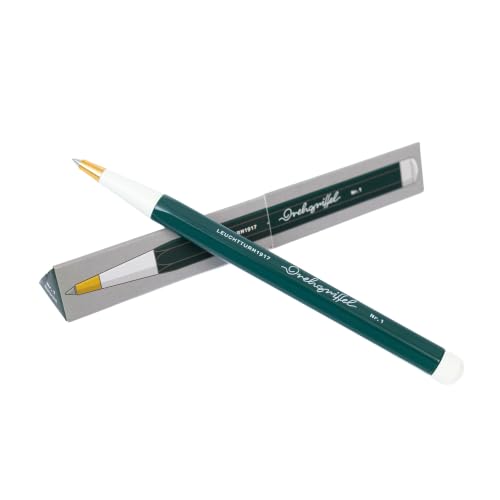 Image of LEUCHTTURM1917 Ball Point Pen Drehgriffel No.1 Forest Green | Royal Blue Ink, Twist Mechanism, Smooth Writing, Premium Writing Pen, Gift, Journaling, Planner