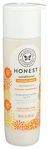 The Honest Company Silicone-Free Conditioner | Gentle for Baby | Naturally Derived, Tear-free, Hypoallergenic | Citrus Vanilla Refresh, 10 fl oz