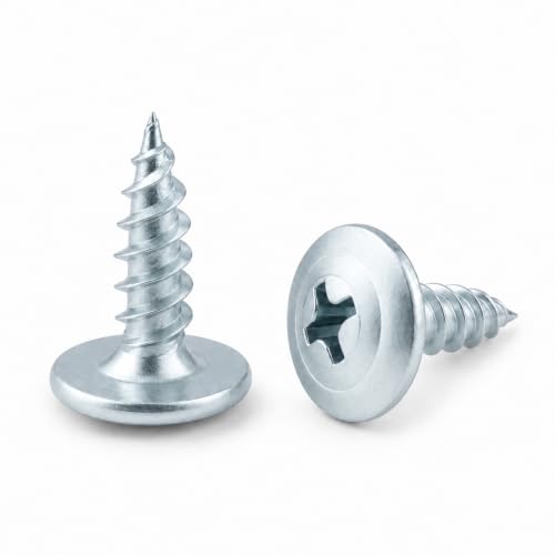 BCP Fasteners Tornillos de Madera de Cabeza Truss #8 x 1/2" Recubiertos en Zinc, Paquete de 100 miniatura 1