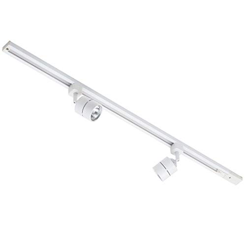 LITECRAFT Kitchen Track Light with Soho Fixture & GU10 LED Bulbs - (White, 1M 2 Light)