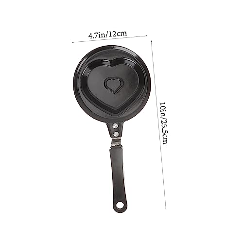 OKUMEYR 2Pcs Non Stick Egg Shaped Frying Pans with Handle Adorable Heart Design for Breakfast Cooking for Home and Professional Use and Kitchen Supply