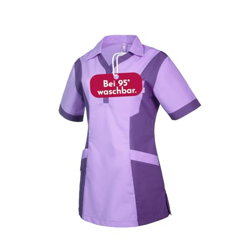Clinotest Damenkasack Julia - 95 Grad waschbare kochfeste Kasacks ohne Einlaufen - Kasack aus 65% Polyester 35% Baumwolle - Pflege Berufsbekleidung für Krankenschwester Altenpflege Kosmetik UVM.