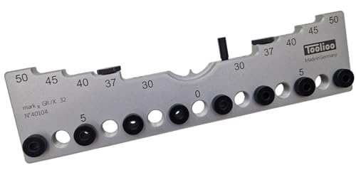 Gabarit pour rangées de trous et groupes de perçage 32 mm argent - 2