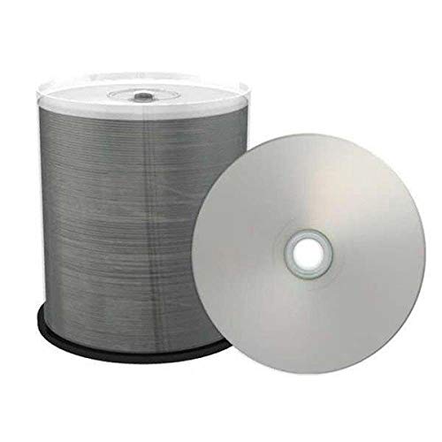 Professional Line Lot de 100 DVD-R 4,7 Go 120 Min 16x Vitesse d'écriture 16x Compatible avec imprimante à Jet d'encre Argenté Entièrement métallisé