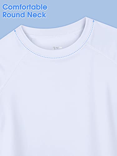Poroka 5 Pack Boys' Rash Guard Youth Boys Upf 50+ Short Sleeve Swim Shirts Teenage Boy Quick-Dry Water Surf Swim Shirt #TOP3