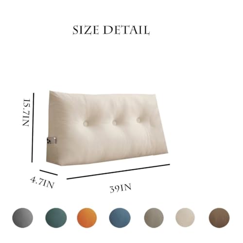 Uuluhao Headboard Wedge Pillow Twin Navy Blue Bed Rest Reading Pillow Triangular Back Bolster Pillow For Sitting In Bed-Backrest Positioning Support Long Pillow For Daybed,39 * 15.7 * 4.7In thumb #1