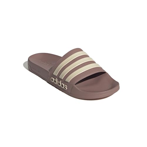 Image of adidas Women ADILETTE SHOWER Synthetic Swim Slide FTWWHT /GOLDMT /BOGOLD | LUT50