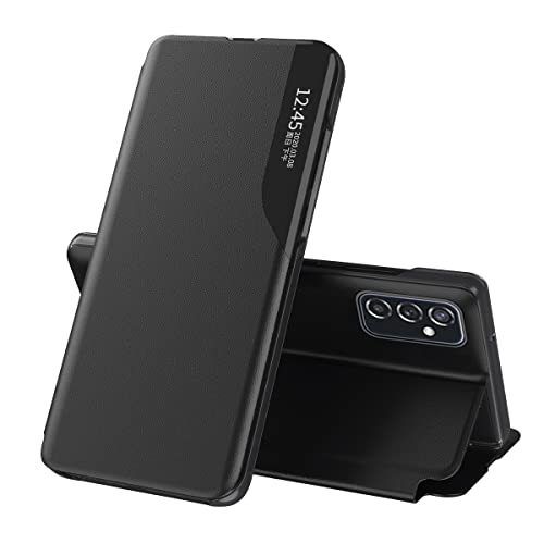Celular Capa Samsung Galaxy M52 5G Case Função de Sono Inteligente(Exibidas hora e data) Função de S