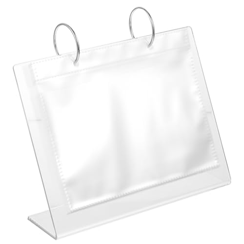 TOYANDONA Soporte para Exhibición de Fotografías Acrílico Transparente Tamaño 6 Pulgadas, Portafotos de Mesa 34 Hojas, Álbum de Fotos de Escritorio para Decoración y Almacenamiento en Hogar