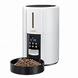 WOPET Automatic Cat Feeder FT30,Timed Cat Feeder Pet Dry Food Dispenser with Desiccant Bag, Programmable Portion Control 1-6 Meals Per Day, 10s Voice Recorder for Cats and Dogs