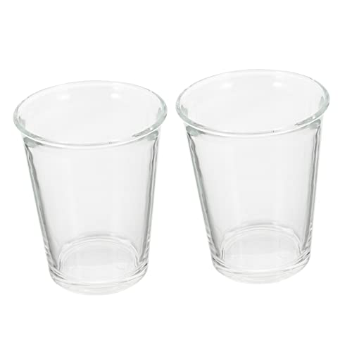 SOLUSTRE 2Pcs Clear Glass Breakfast Cup Drinking Mug for Milk Coffee Latte Art Elegant Table Decoration Easy to Clean and Reliable for Home Use