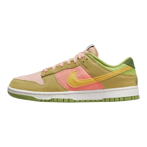 Nike Men's Dunk Low Retro Basketball Shoes, Arctic Orange Gold Sandblasted, 10 US
