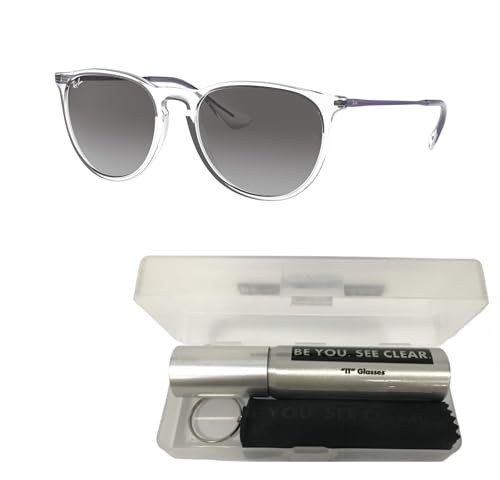 Ray-Ban RB4171 Sunglasses Bundle: RB 4171 ERIKA 651611 Erika Transparent Light Grey G and Eyewear Cleaning Kit2