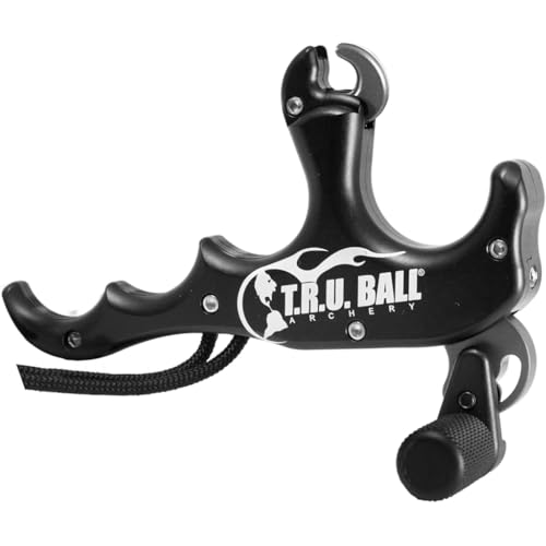 T.R.U. BALL TruBall Stalk'R - 4 Finger Thumb Release with Lanyard - Black