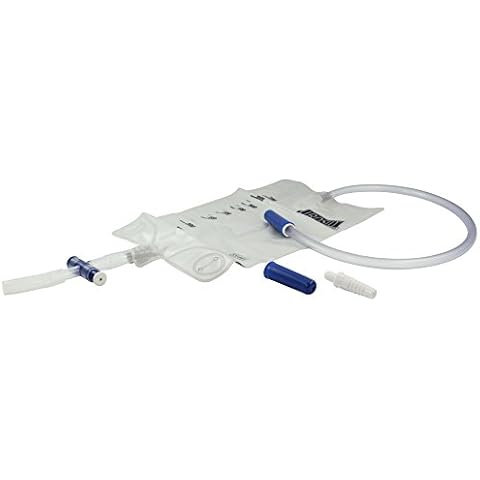 ASID Bonz UROSID Einkammer Beinbeutel 750ml Rückflusssperre Urinbeutel kürzbarer Schlauch Cover