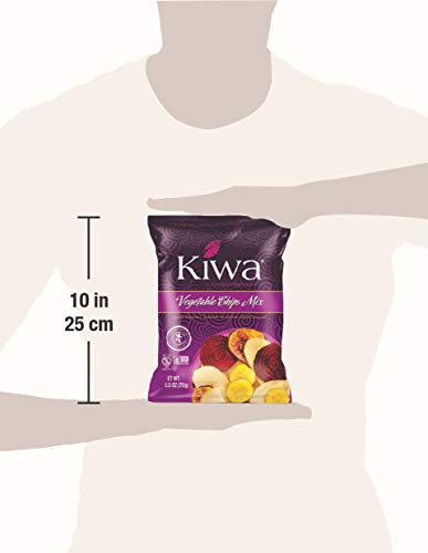 Kiwa Veggie Chips – Vegetable Chip Mix Of Cassava, Plantain, Beet, Sweet Potato, Parsnip (5 Pack Of 5.25Oz Individual Bags) Gluten Free, Non-Gmo, Kosher, Vegan Snack #TOP3