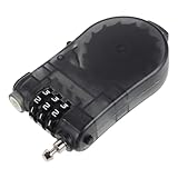 Accès par combinaison : antivol de vélo sécurisé par code ; le mécanisme à trois chiffres facilement réglable permet une réinitialisation rapide et simple de votre câble antivol pour bagages, antivol de ski rétractable, petit câble antivol pour vélo