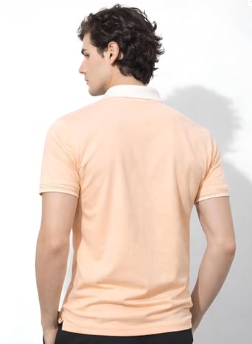 Image of Mens Premium Cotton Polo T-Shirt | 220 GSM Soft Fabric | Casual Stylish Look | Zipper Polo Design Snow White Polo T Shirt | Polo Tshirt for All-Day Wear