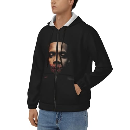 G Music Herbo Men'S Zip Up Hoodie Casual Drawstring Hooded Long Sleeve Outwear With Pocket2