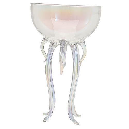 CHICAMPERA Copa de Cóctel Creativa con Forma de Medusa de Octopus Vaso de Vidrio Transparente para Bebidas para Fiestas y Celebraciones Reutilizable
